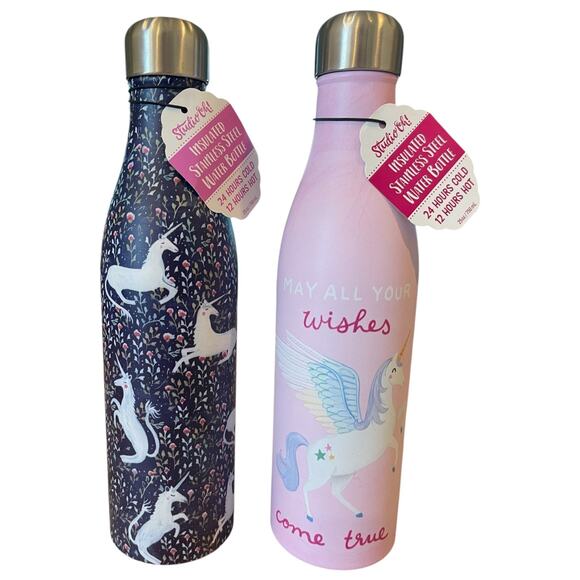 Studio Oh! Insulated Stainless Steel Water Bottles w Unicorns 25 oz BPA Free NEW - Picture 1 of 5